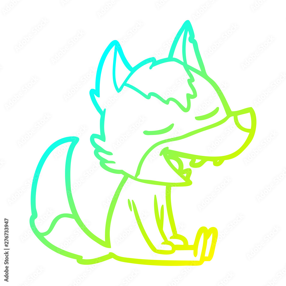 cold gradient line drawing cartoon wolf laughing cold gradient line drawing cartoon wolf laughing