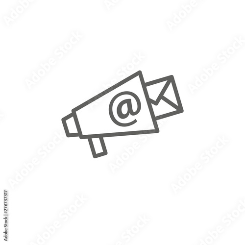 Email marketing campaigns icon w bullhorn