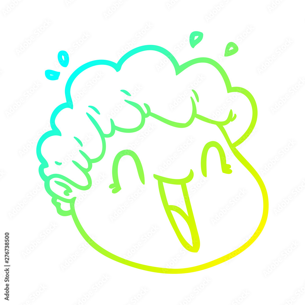 cold gradient line drawing cartoon male face cold gradient line drawing cartoon male face