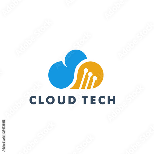 cloud computing and storage vector logo technology design template new app image concept element - Vector