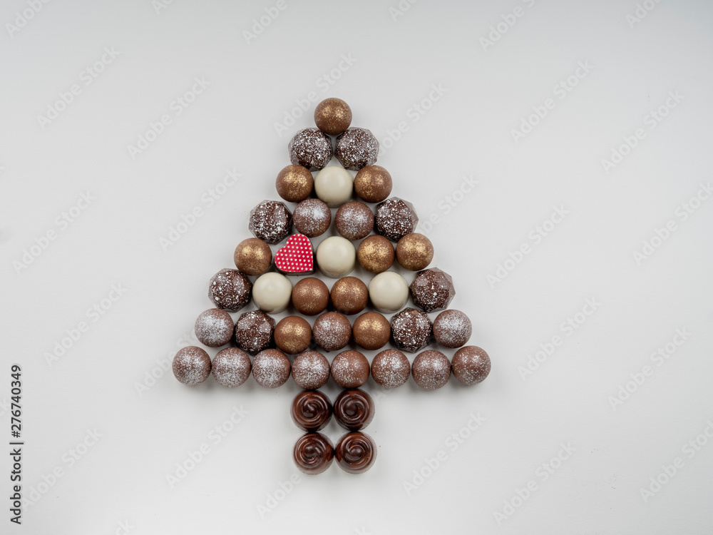 New year , spruce from chocholate	