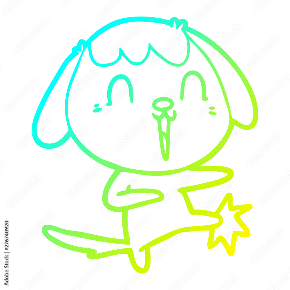 cold gradient line drawing cute cartoon dog cold gradient line drawing cute cartoon dog