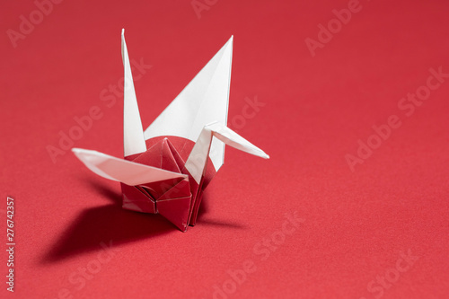 Japanese origami paper crane