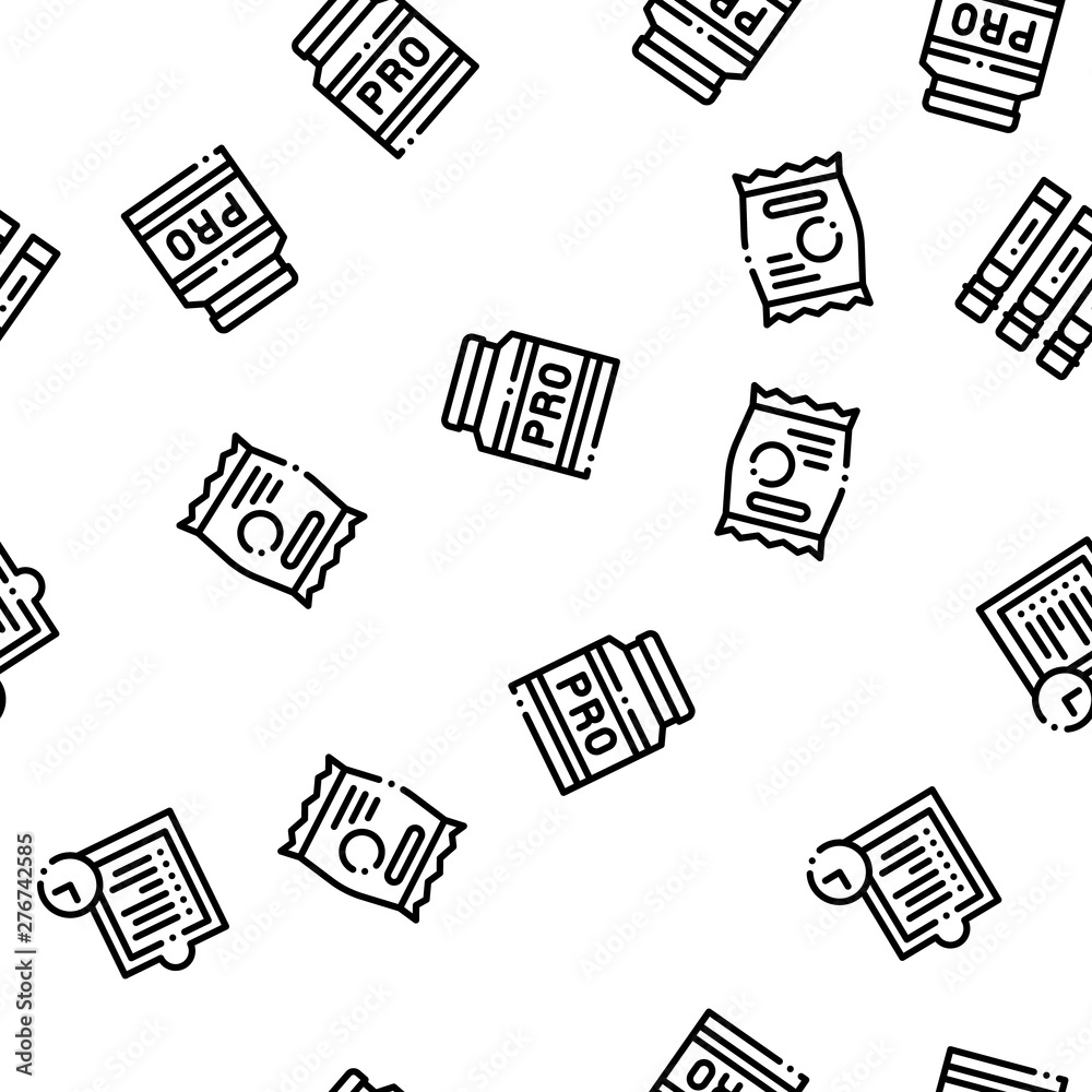 Sport Nutrition Cells Vector Seamless Pattern. Sport Nutrition for Sportsmen Linear Pictograms. Dietary Nutrition, Protein Ingredients, Wheys, Bars for Bodybuilding Color Contour Illustrations Sport Nutrition Cells Vector Seamless Pattern. Sport Nutrition for Sportsmen Linear Pictograms. Dietary Nutrition, Protein Ingredients, Wheys, Bars for Bodybuilding Color Contour Illustrations