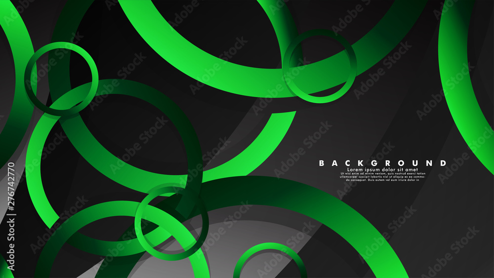 Abstract metal vector background with shiny fancy green black circles Abstract metal vector background with shiny fancy green black circles