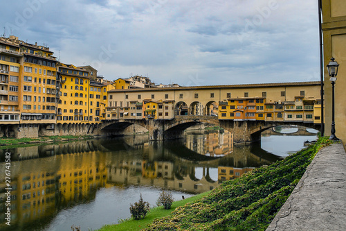 Old trade bridge in Florence  Italy 