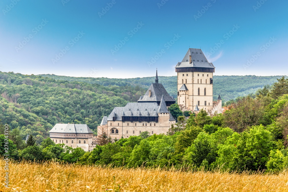 Karlstejn Castle. Summer day. Czech Republic.