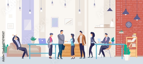 Hiring Company Employees Flat Vector Concept