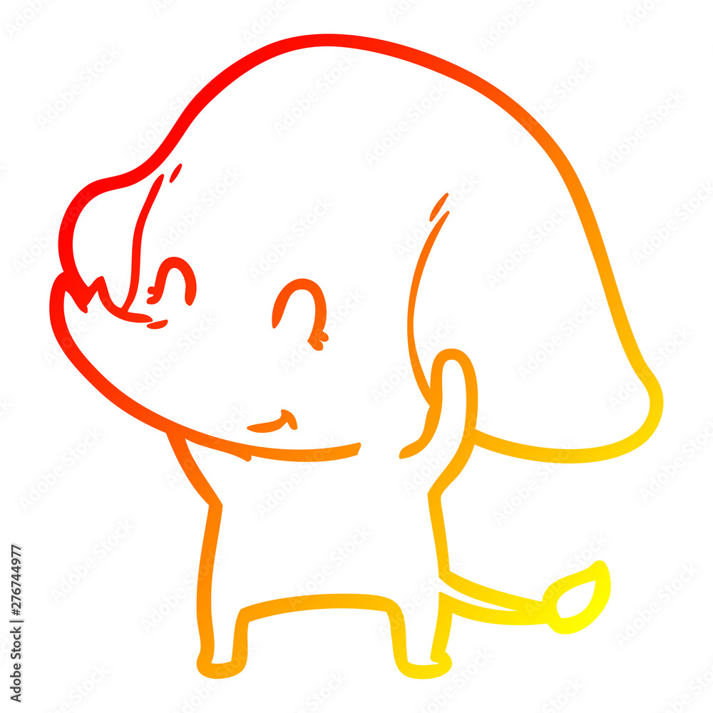Obraz premium warm gradient line drawing