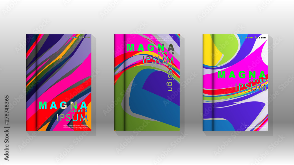 Abstract cover with wave elements. book design concept. Futuristic business layout. Digital poster template. Design Vector - eps10