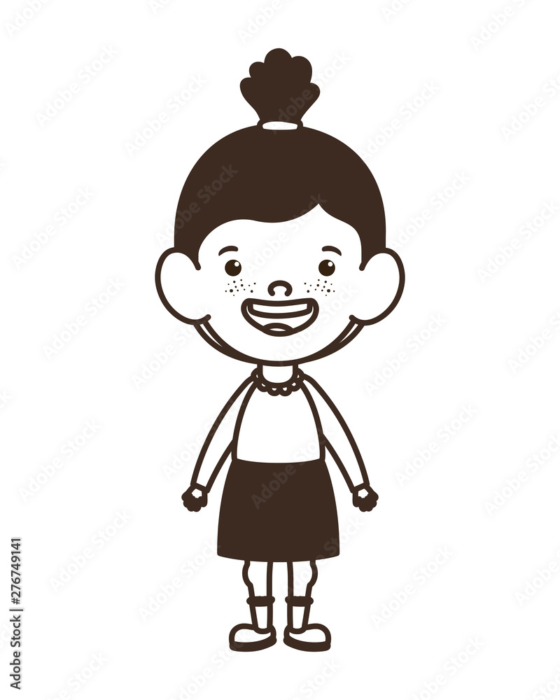 silhouette of student girl standing on white background silhouette of student girl standing on white background