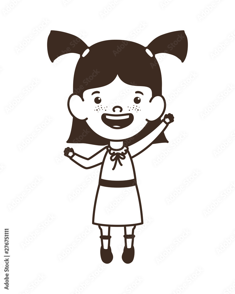 silhouette of student girl standing on white background silhouette of student girl standing on white background
