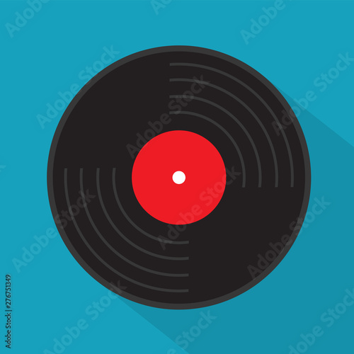 vinyl music record icon- vector illustration