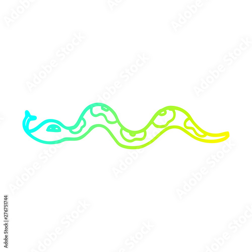 cold gradient line drawing cartoon snake © lineartestpilot