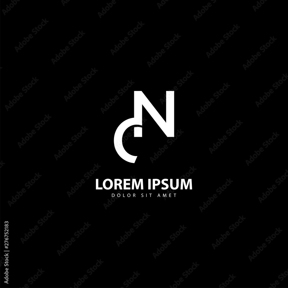 Letter N Logo. N Letter Design Vector with White Colors