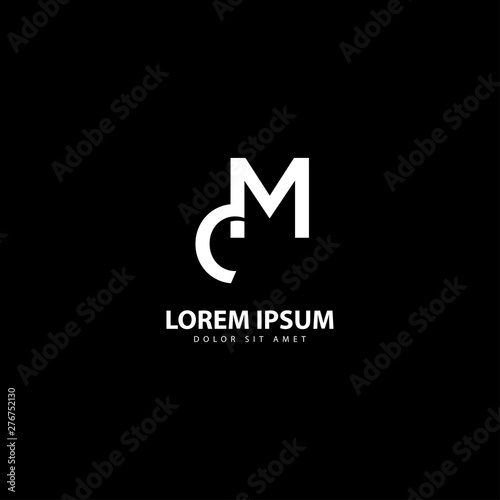Letter M Logo. M Letter Design Vector with White Colors