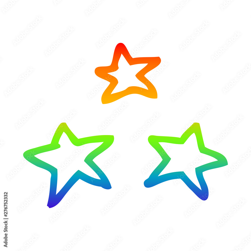 rainbow gradient line drawing cartoon stars rainbow gradient line drawing cartoon stars