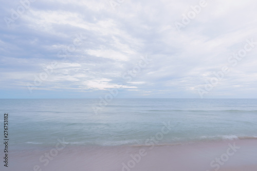 Beautiful beach and tropical sea blue sky. © sommart