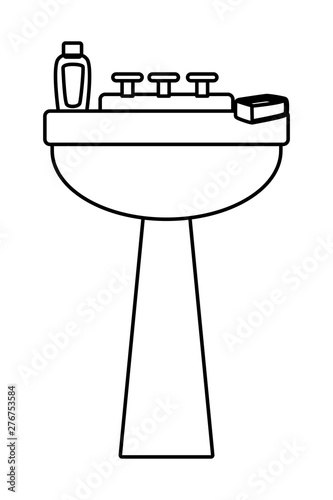 cleaning and hygiene equipment icons in black and white
