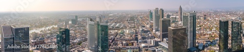 Frankfurt am Main Panorama Bild Skyline Geb  udearchitektur 