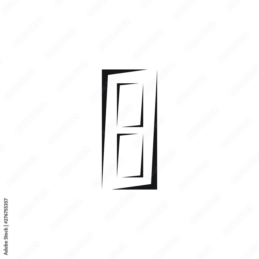 Door icon logo design vector template