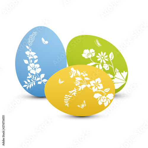 Colorful Easter eggs decora...