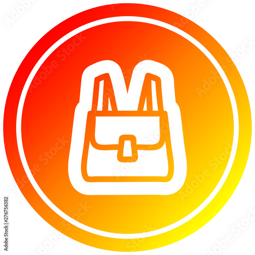 school satchel circular in hot gradient spectrum