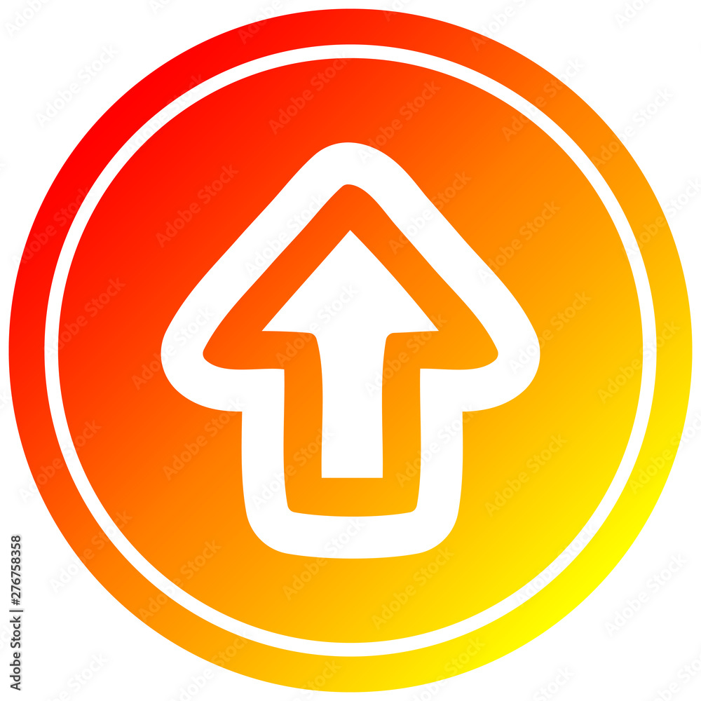 direction arrow circular in hot gradient spectrum direction arrow circular in hot gradient spectrum