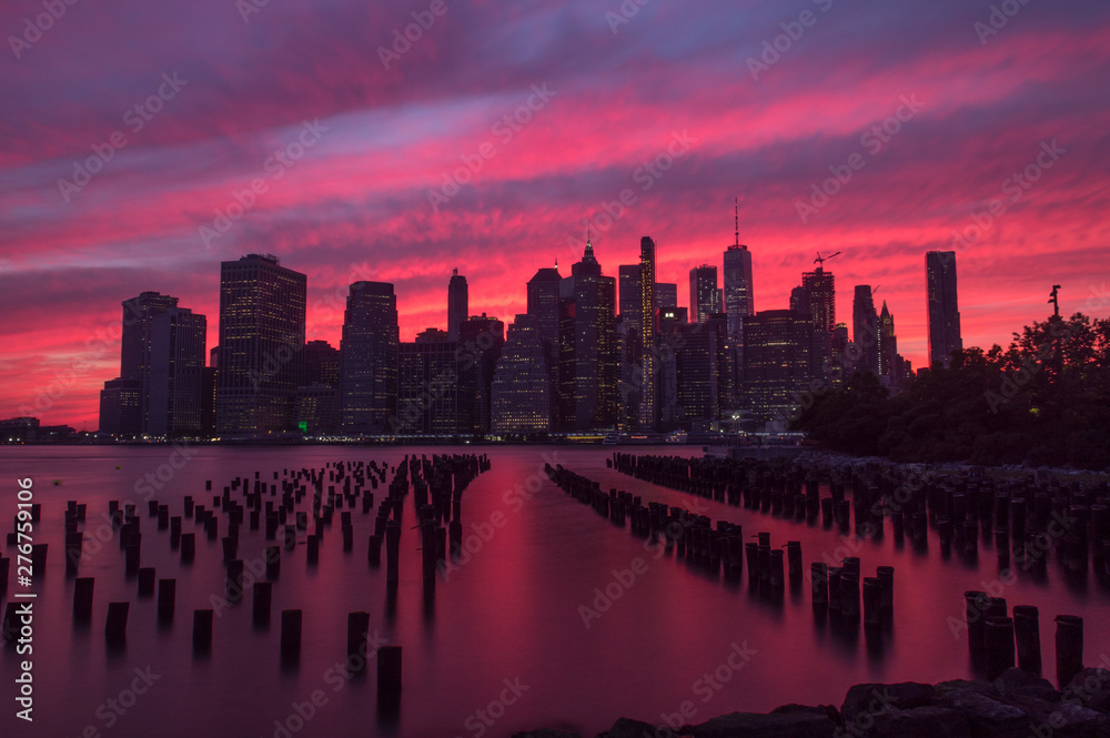 Naklejka premium New York Sunset