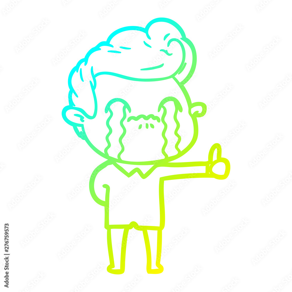 cold gradient line drawing cartoon man crying cold gradient line drawing cartoon man crying