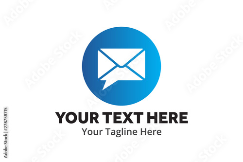 unique email message simple logo creative design in flat style with color . email message logo creative design for apps and identity business