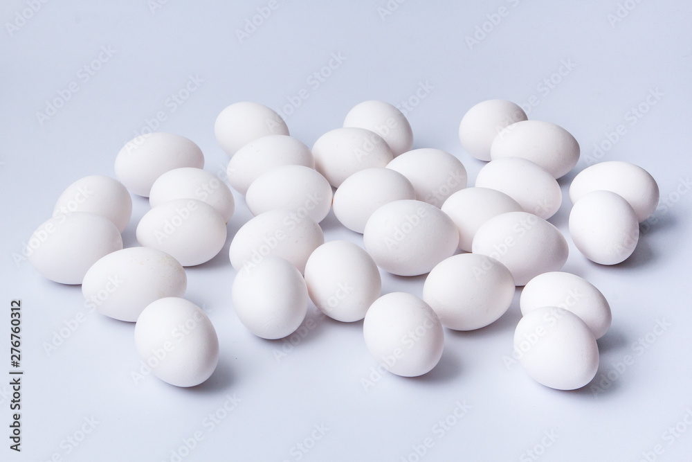 Chicken eggs isolated on background Chicken eggs isolated on background