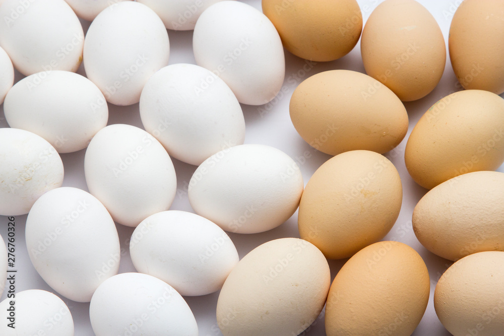 Chicken eggs isolated on background Chicken eggs isolated on background