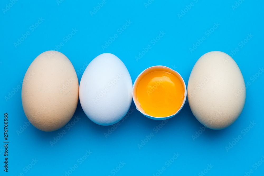 Chicken eggs isolated on background Chicken eggs isolated on background