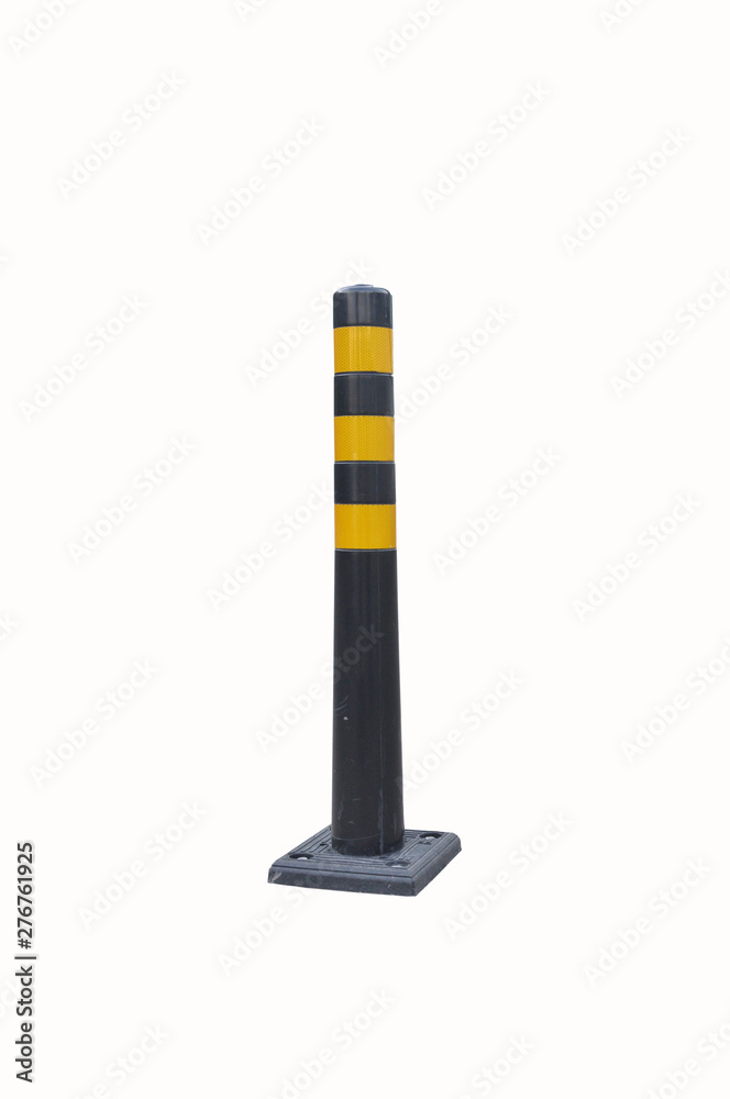 Road column, restriction of movement. Isolate on white background Road column, restriction of movement. Isolate on white background