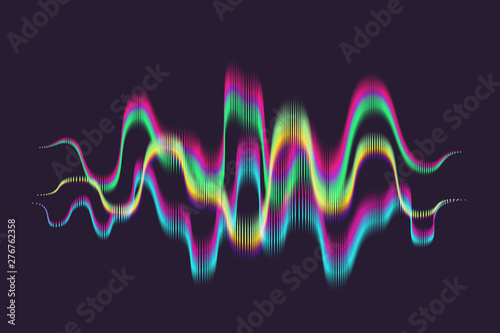 Abstract Graphic Equaliser That Looks like Aurora Borealis or Northern Lights