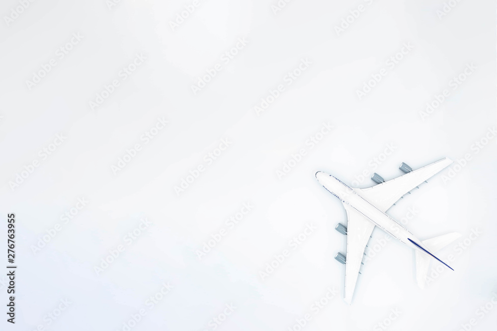 Model plane isolated on white background. Top view. Model plane isolated on white background. Top view.