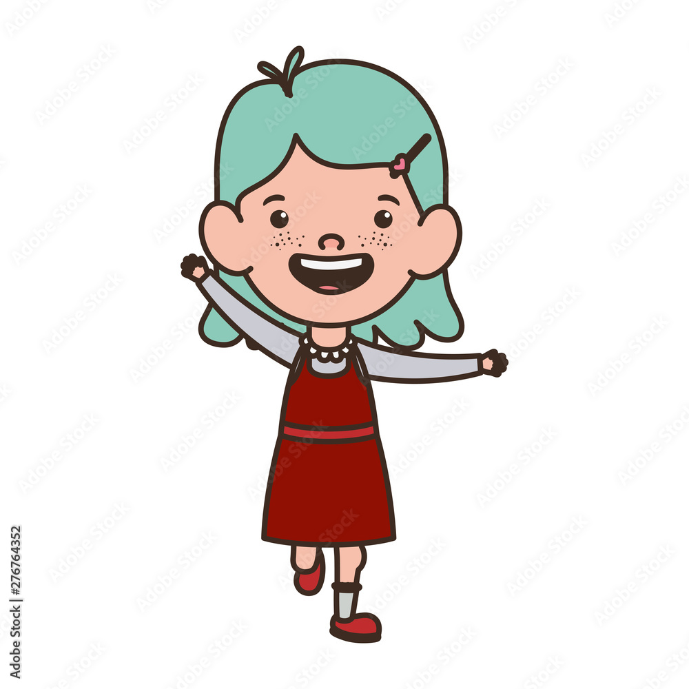 student girl standing smiling on white background student girl standing smiling on white background
