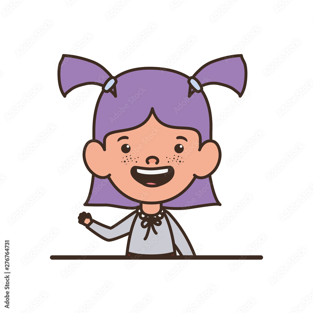 Fototapeta premium student girl smiling on white background