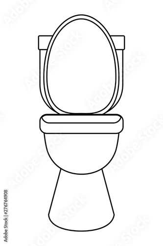 restroom toilet sanitary icon cartoon in black and white