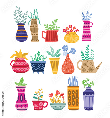Beautiful pot and flower Elements