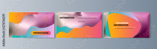 Set of brochures for marketing the promotion goods and services on market