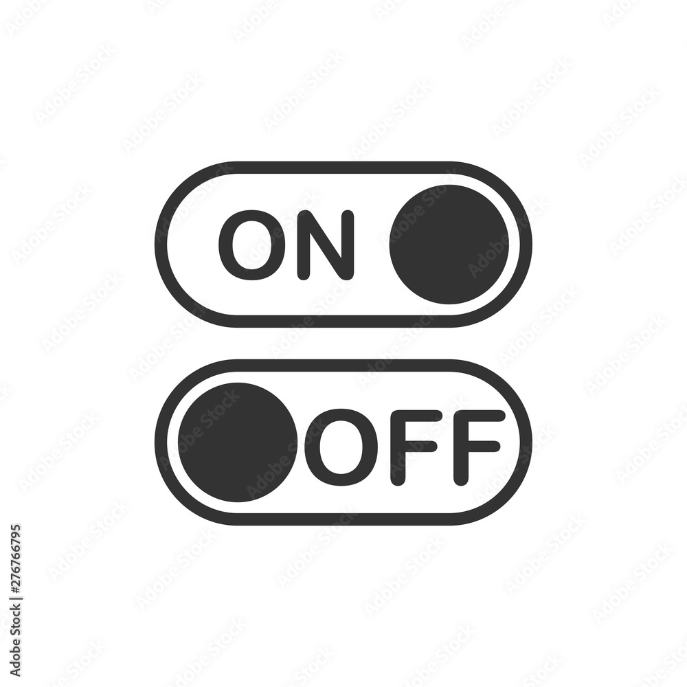 Fotografie On off icon symbol template color editable