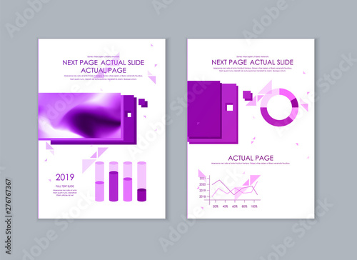 Set of brochures for marketing the promotion goods and services on market