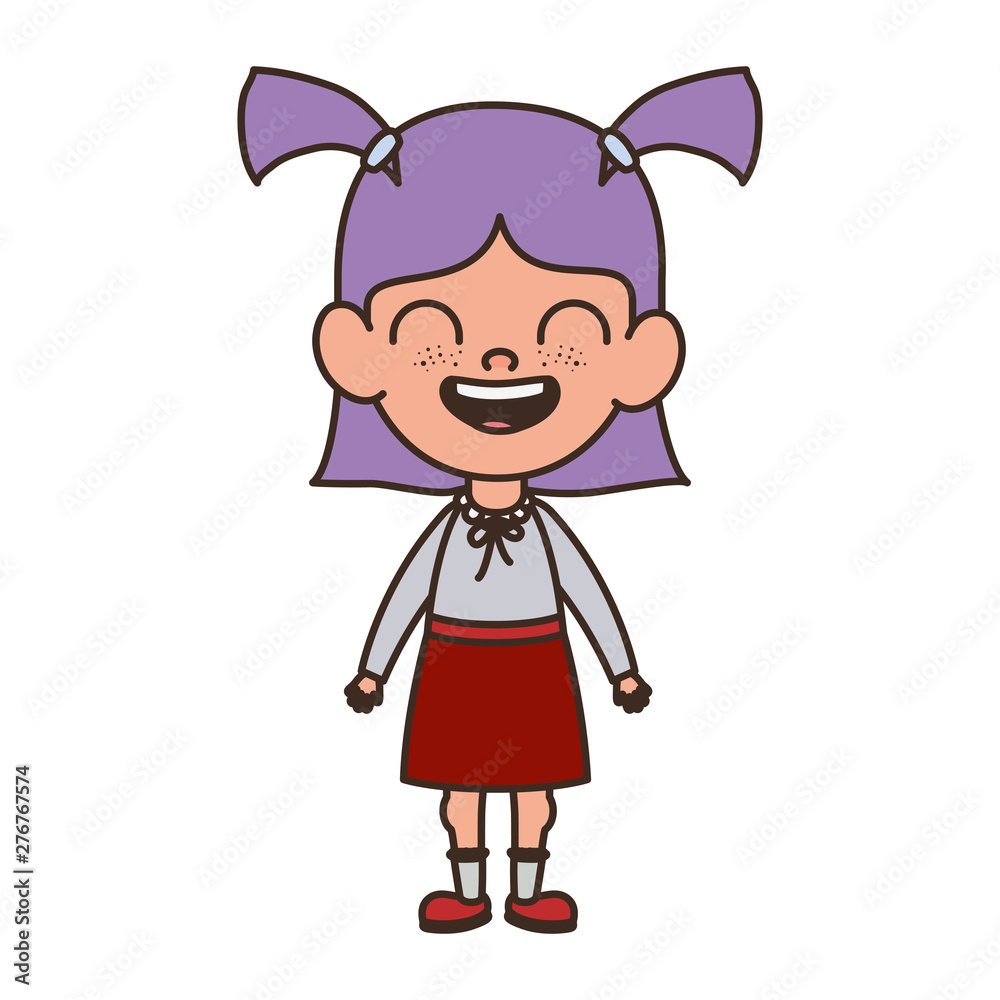 student girl standing smiling on white background student girl standing smiling on white background