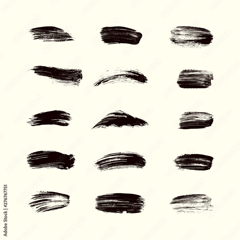 Grunge brush strokes set. Vector image for your design Grunge brush strokes set. Vector image for your design