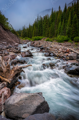 White River On Cloudy Day Mount Rainier National Park