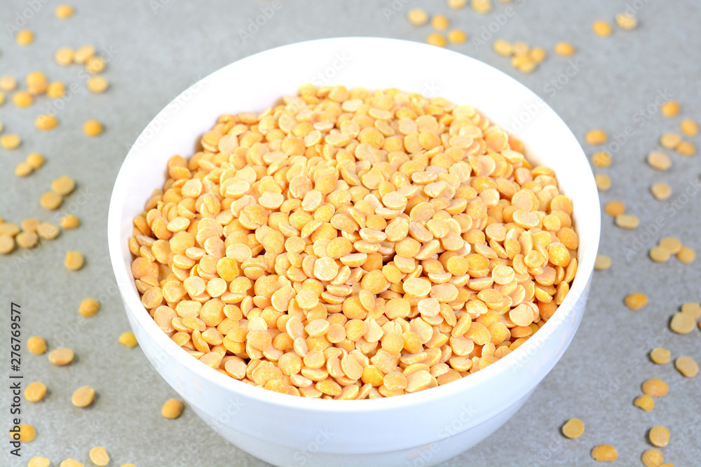 Closeup view of pigeon pea also known as toor dal Closeup view of pigeon pea also known as toor dal