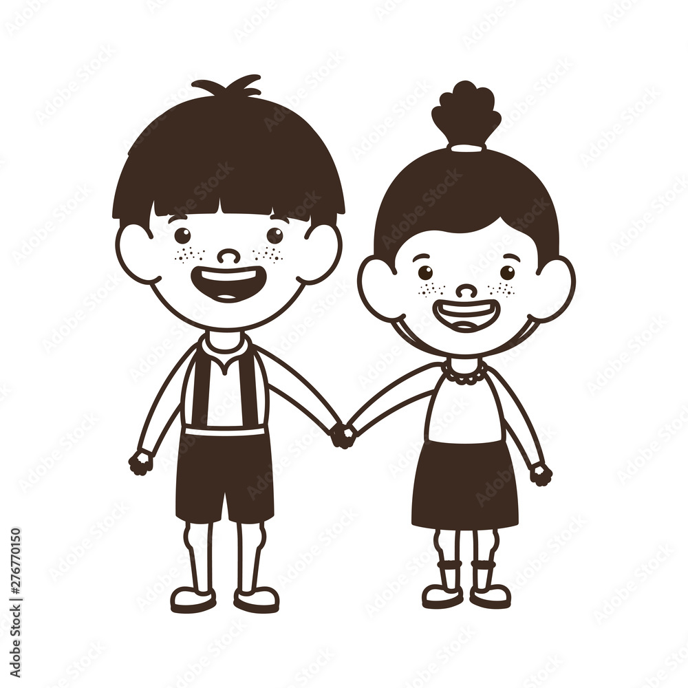 silhouette of couple of students standing on white background silhouette of couple of students standing on white background