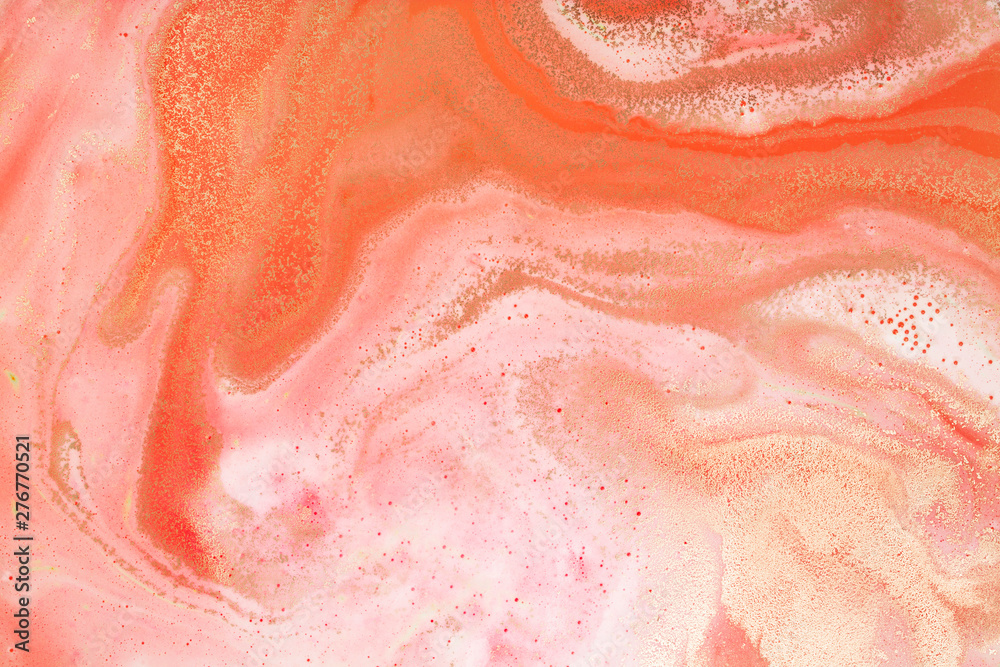 Abstract background. Acrylic paints. Orange marble. Contemporary art Abstract background. Acrylic paints. Orange marble. Contemporary art